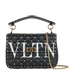 Rockstud Spike VLTN, £1,100, Handbags, Black, Leather, Front view